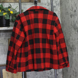 Woolrich X TGT Check Melton Full Zip Chest Flap Winter Jacket Black / Red L