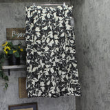 Vince Camuto Floral-Print Lined Drawstring Pants 92325312 Rich Black / Brown 2X