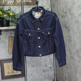 Levi's Shrunken '90s Trucker Denim Jacket 94417468 Shaded View Blue L