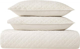 Royal Velvet Diamond Velvet Quilt Set with Shams QS5622IVKG-2600 Ivory King