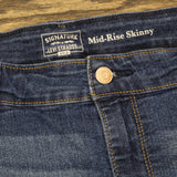 Signature by Levi Strauss Womens Mid-Rise Skinny Stretch Jeans Blue 22M (38x30)