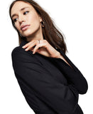 And Now This Womens Side Ties Button Up Shirt Poplin Ruched Dress Black XL