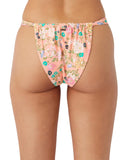 O'Neill Kelly Floral Solimar Scrunch Swim Bikini Bottom Pink / Orange Multi M