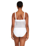 Lauren Ralph Lauren Square Neck Over-the-Shoulder One-Piece Swimsuit White 8