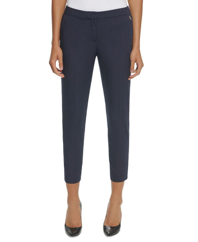 Tommy Hilfiger Women's Elastic Waistback Ankle Suiting Pants H27PS543