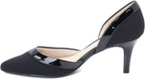 Lifestride Saldana Womens D'Orsay High Heels Shoes Black Micro Fabric 8.5M