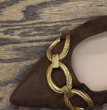 A New Day Womens Tabitha Oversized Chain Sling Back Heels 94305248 Brown 8.5M