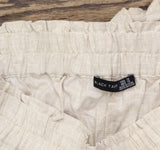 Black Tape Plus Size Cropped Linen Blend Wide-Leg Pants Sand Dollar Brown 1X