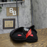 Wondershop Mens Plaid Scuff Slippers 91651288 Navy Blue S (7-8)