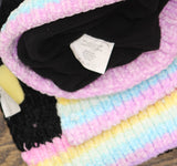 InMocean Big Girls Chenille Hat, Glove, Scarf, 3 Piece Set Black One Size