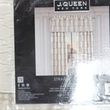 J. Queen New York Straight Valance Patterned Flax Brown 18"x88