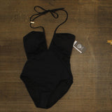 Vince Camuto Womens Standard V-Wire Cut Out One Piece Swimsuit V09102 Black 12