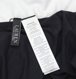 Lauren Ralph Lauren Bel Air Skirted Bandeau One-Piece Swimsuit Black / White 16