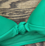 Bar III Summer Solids Knot-Front Bikini Top MBSS25156 Green Rush S