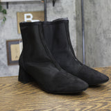 A New Day Womens Celaena Boots Mesh Block Heel 94568461 Black 9.5M