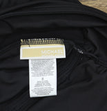 Michael Michael Kors Solid Lace-Up Keyhole Halter One-Piece Swimsuit Black 8