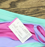 Salt + Cove Juniors Colorblocked Midkini Bikini Swim Top 807147 Pink Multi XS