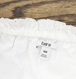 Bar III Eyelet Embroidered Crop Top with Sweetheart Neckline White 16W