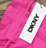 DKNY Rope Tie Front Zip Fly Wide Leg Pant P5DKFB17 Vivid Pink 2