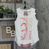 Hybrid Juniors Marvel Ironman Graphic Tank Top Gray L