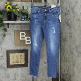 Universal Thread Women's Mid-Rise Skinny Raw Hem Ankle Jeans 564117