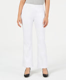 Jm Collection Womens Petite Stud-Trimmed Flare-Leg Pants 100042991PT White PXL