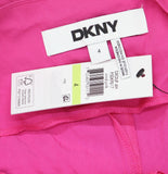 DKNY Womens Drawstring Tie-Front Wide-Leg Paperbag Pants P5DKFB17 Vivid Pink 4