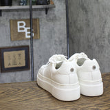 Steve Madden Womens Ledge Lace Up Casual Low Top Sneakers LDGE01S1 White 7.5M