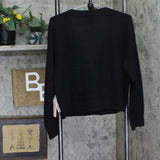 Aqua Womens Button Up Sweater Cashmere V-Neck Cardigan V10337 Black L