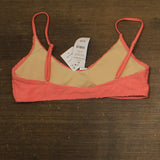 Cotton On Womens Super Scoop Neck Terry Jacquard Bikini Swim Top Shell Pink XL