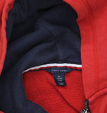 Tommy Hilfiger Boys Full Zip Fleece Sweatshirt Logo Red XL (20)