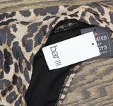 Bar III Womens Animal Print Nylon Swim Bottom MBBC23501 Brown Multi XS