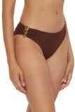 Trina Turk Womens Standard Glimmer Hipster Bikini Bottom 3684355 Totem Brown 8