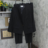 Le Suit Womens Plus Size Single-Button Blazer Slim-Fit Suit Pantsuit Black` 20W