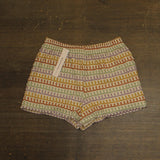 Aqua Women's Lined Crochet Knit Shorts YCGP5912 Brown Multi M