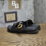 A New Day Womens Meg Sandals 2-Band Buckle 94748246 Black 7M