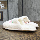 Wondershop Holiday Kinda Naughty Kinda Nice Scuff Slippers Cream Off White XL