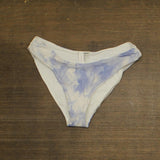 Jonathan Simkhai Womens Camila Tie Dye High Cut Bikini Bottom Swim Blue M