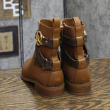 Michael Michael Kors Rory Logo Strap Flat Booties 40F2ROFE6L Luggage Brown 5M
