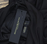 Donna Karan Womens Cold-Shoulder Front Slit Long Sleeve Gown KA4B15K4 Black 14