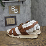 Easy Street Daydream Womens Slingback Wedge Sandals DAYDREAM Cognac Brown 9WW