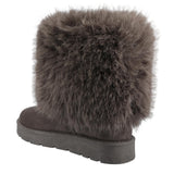 Journee Collection Shanay Womens Faux-Fur Winter Boots SHANAY Gray 10M