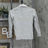 Crewcuts Girls Button Front Silk Trim Cardigan Sweater 167235a9159854 Gray 10