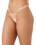 O'Neill Kelly Floral Solimar Scrunch Swim Bikini Bottom Pink / Orange Multi M