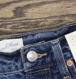 Universal Thread 90's Baggy Denim Jeans Button Fly Distressed Dark Wash Blue 6