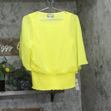Sam & Jess Woven Smocked-Waist Top TA93052728J Mustard Yellow S
