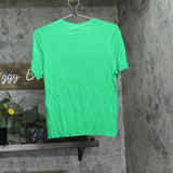 Calvin Klein Womens Fine Gauge Lightweight Short-Sleeve Sweater Blossom Green M
