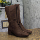 Michael Michael Kors Braden Over-the-Knee Block Heel Boots Mocha Brown 5.5M