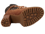Michael Michael Kors Logo Snow Lace-Up Booties Boots Winter Luggage Brown 10M