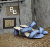 Schutz Womens Heeled Sandals Amely Azul / Summer Jeans Blue 9B